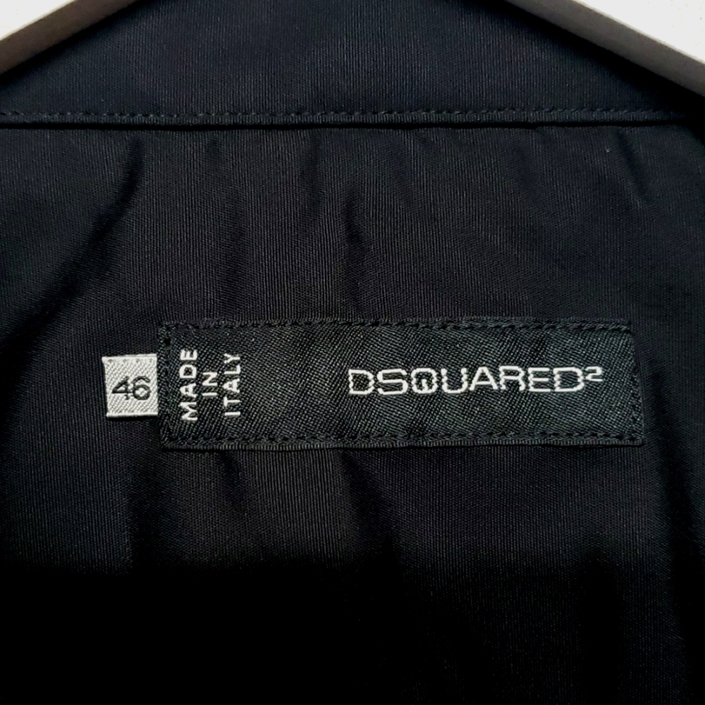 Dsquared2 Studded Collar Button Down Black Shirt … - image 8